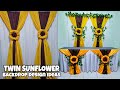 Twin sunflower sungold backdrop design ideas tutorial  jasmin diy