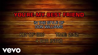 Video thumbnail of "Don Williams - You're My Best Friend (Karaoke)"