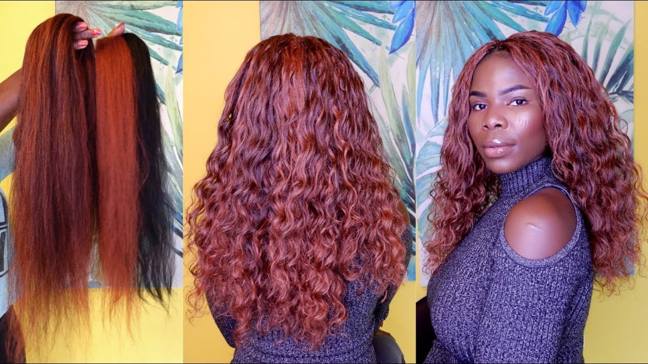 DIY COLOR 350/1 CURLY OMBRE CROCHET BRAIDS USING BRAIDING HAIR - YouTube