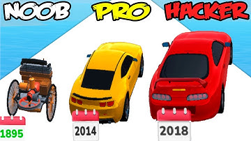 NOOB vs PRO vs HACKER in Car Evolution Race