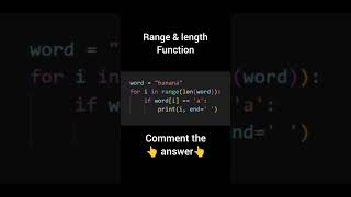 Python Quiz!? 🧠 Range & Length function in python. #pythonforbeginners #quiz