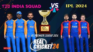 IND vs DC - India T20 World Cup vs Delhi Capitals  IPL 2024 RCPL 24 Auction Live Stream