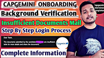 Capgemini Sending Insufficiency Documents Mail | Bgv Mail | Onboarding Update | Interview Results,OL