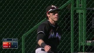 MIA@WSH: Yelich hustles to make fine leaping grab screenshot 4