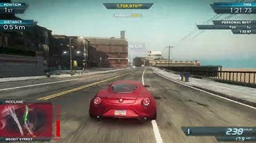 4K || NFS : Most Wanted || ALFA ROMEO 4C CONCEPT || Harbor Run || Sprint Race || 4K Gameplay