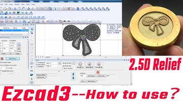 Ezcad3 tutorial: How to make 3D deep engraving ? 2.5D Relief | metal deep engraving | relievo
