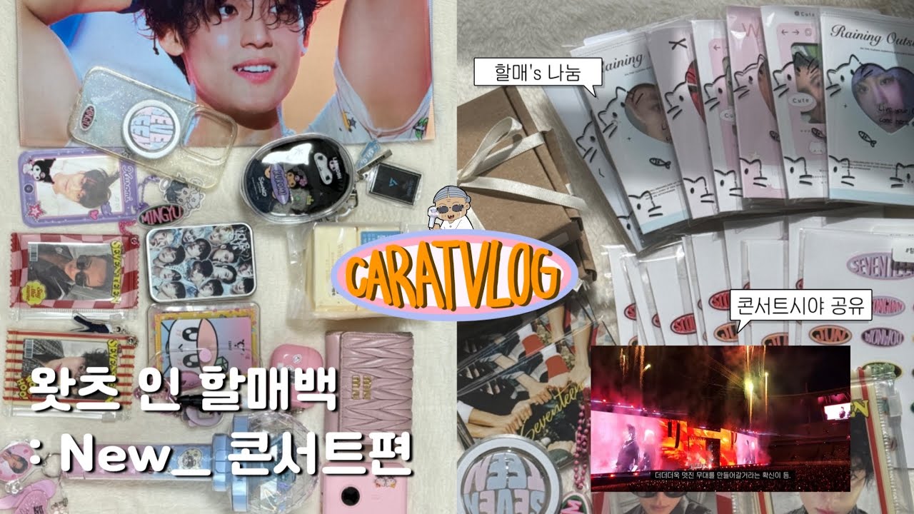 ꒰ 캐럿 브이로그 ꒱ #𝟩𝟤 _ 세븐틴 콘서트 짐싸기 • 준비물꿀템 • 콘서트시야 공유 • 아이폰 16프로 화질 • 굿즈 나눔