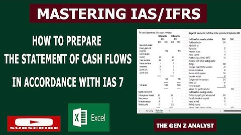 How to Prepare the Cash Flow Statement in Excel According to IAS 7 Statement of Cash Flows