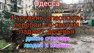 Одесса. Сейчас. Перебои со светом. Дикие очереди людей и машин. Транспорт стал