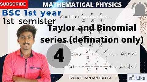 Taylor and Binomial series(definition only)///Bsc 1st year//1st semester