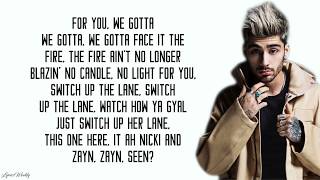 ZAYN - No Candle No Light feat. Nicki Minaj (Lyrics)