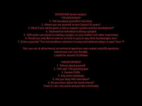 Capgemini Interview for 6.8lpa (17-09-2020)
