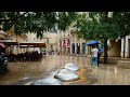 Walking in the Fall Rain 3hours Walk Bordeaux 4k France asmr Rain sounds for sleeping 빗소리