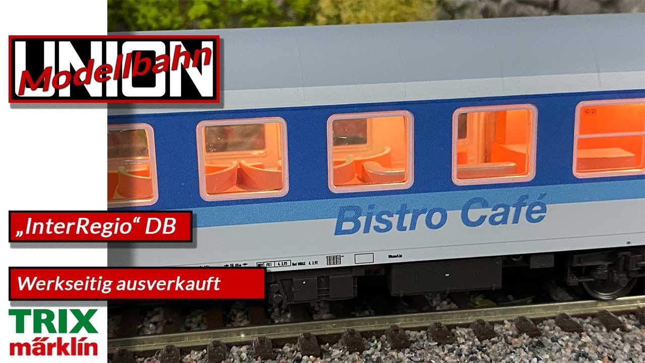 Fahraufnahmen: Trix + Märklin InterRegio DB Schnellzugwagen - Spur H0 1:87 - werkseitig ausverkauft