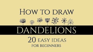 Dandelion drawing for beginners 🔸Zentangle 🔸Doodle