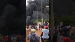 Niger Ruling Party HQ Set on Fire by Coup Supporters