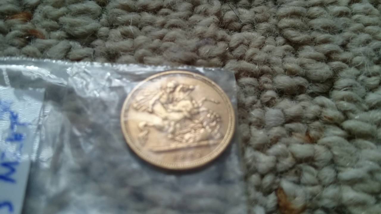 1893 S mint gold half sovereign