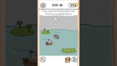 Brain Test 3 Level 185 They went to the location but there is no island there Walkthrough