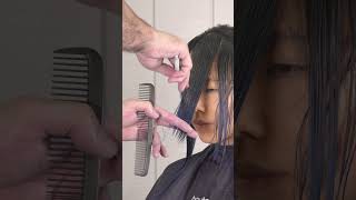 Long Layering and Side Swept Bangs with the Feather Styling Razor W #shorts #short screenshot 4