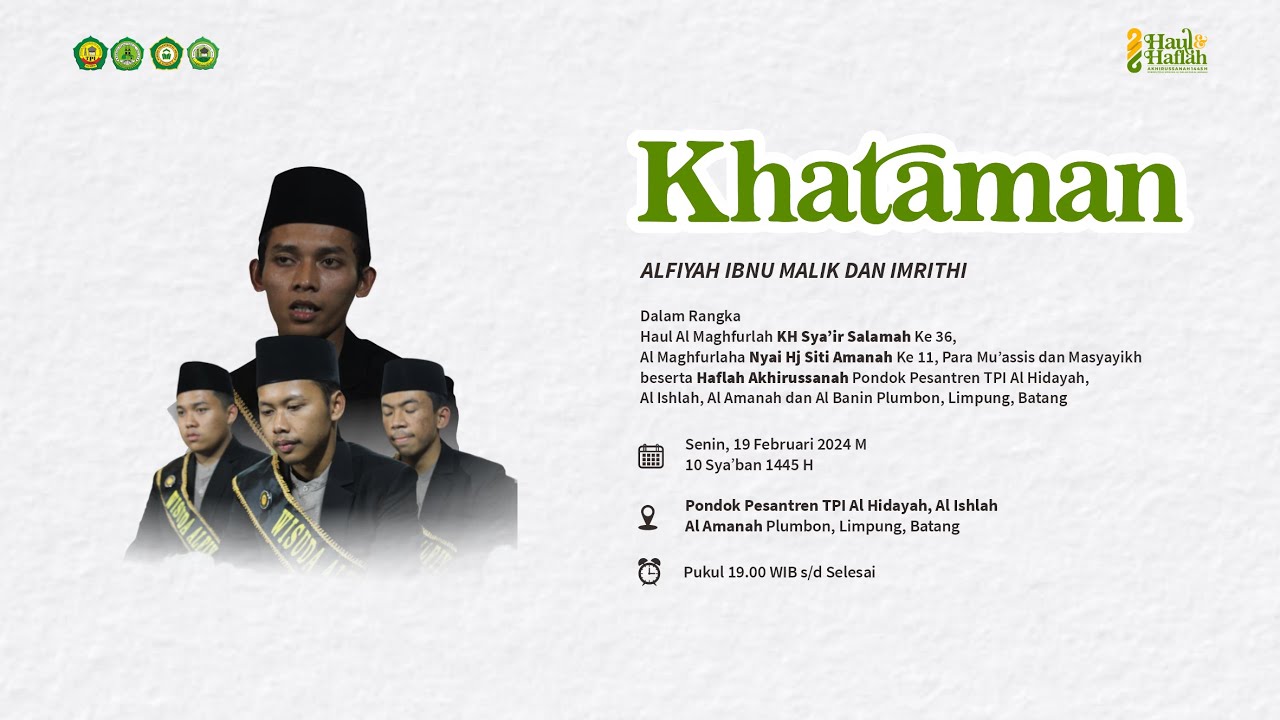 Wisuda Alfiyah Ibnu Malik dan Imrithi | Malam Akhirussanah 1445 H.