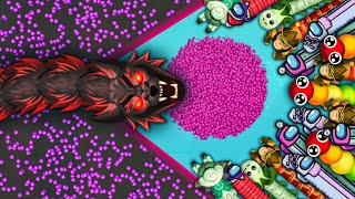 SNAKE IO🐍 MONSTER HOWLER SNAKE 🐍 VS 1000 PRO GIANT SNAKES 🐍 EPIC SNAKEIO GAMEPLAY #snakegame #games