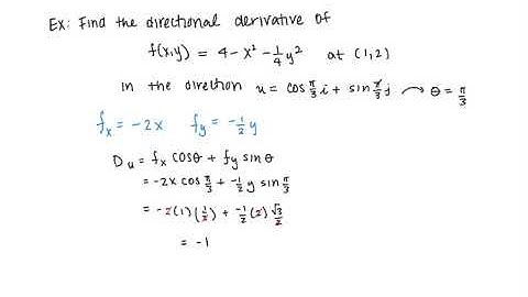 13.6 video notes: Directional Derivatives and Gradient