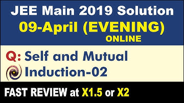 JEE Main 2019 Physics Solutions | Self and Mutual Induction 02