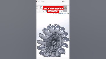 Pelton wheel design in Solidworks #shorts #solidworks