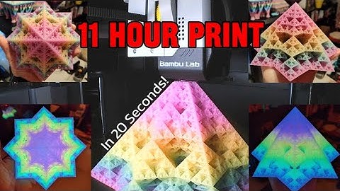 Dual Sierpinski Octahedra Fractal 3D Printing Time-Lapse
