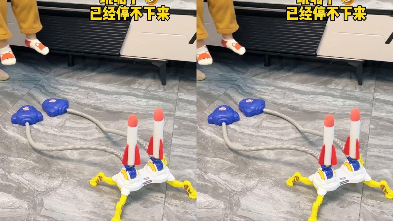 Who invented this little rocket? It's so fun, the baby is having a great time again