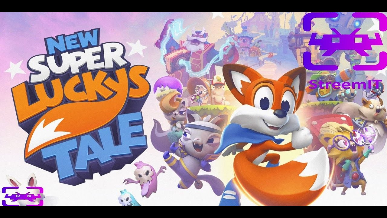 PC New super Lucky's Tale LEV04-05 Gilly Island - Meowmalade (Full Game 100% all Pages and Secrets)