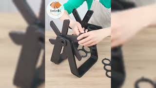 360° Rotating Spice Rack – 18 Glass Jars, Space-Saving Design