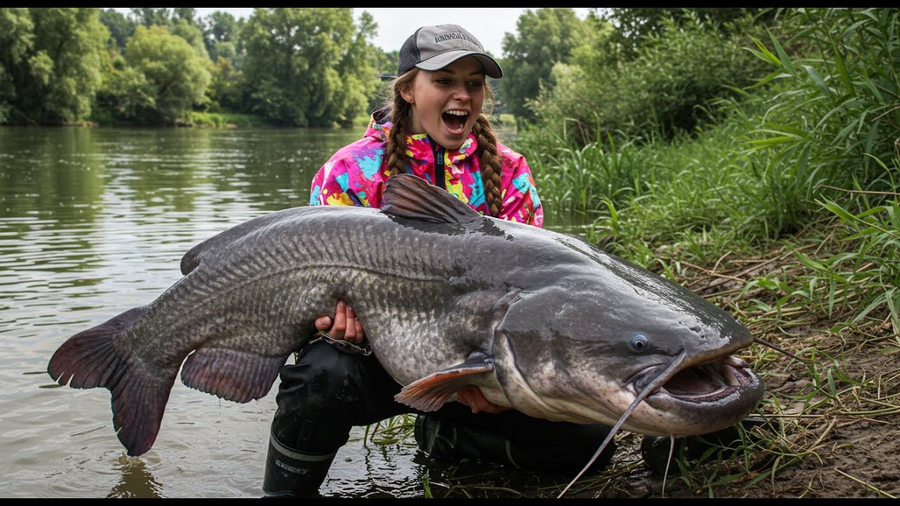 БЕЗУМНЫЙ утренний улов! Рыболовка вытащила гигантскую рыбу весом 180 кг!