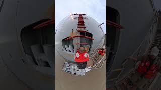Climbing Down a Jacob’s Ladder from a Navy Cargo Ship