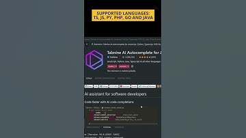 TABNINE AI extension for VScode