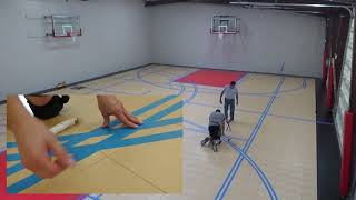 Part 3, Painting Stripes on Sport Court® Gym Flooring at Court of Legends Basketball Gym