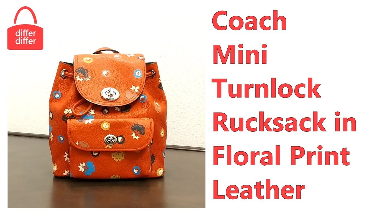 coach floral mini backpack