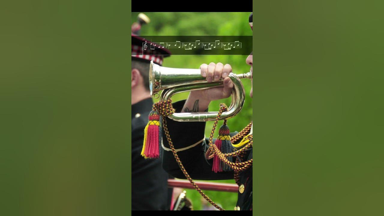 Reveille Bugle Call on Trumpet #army #call #bugle