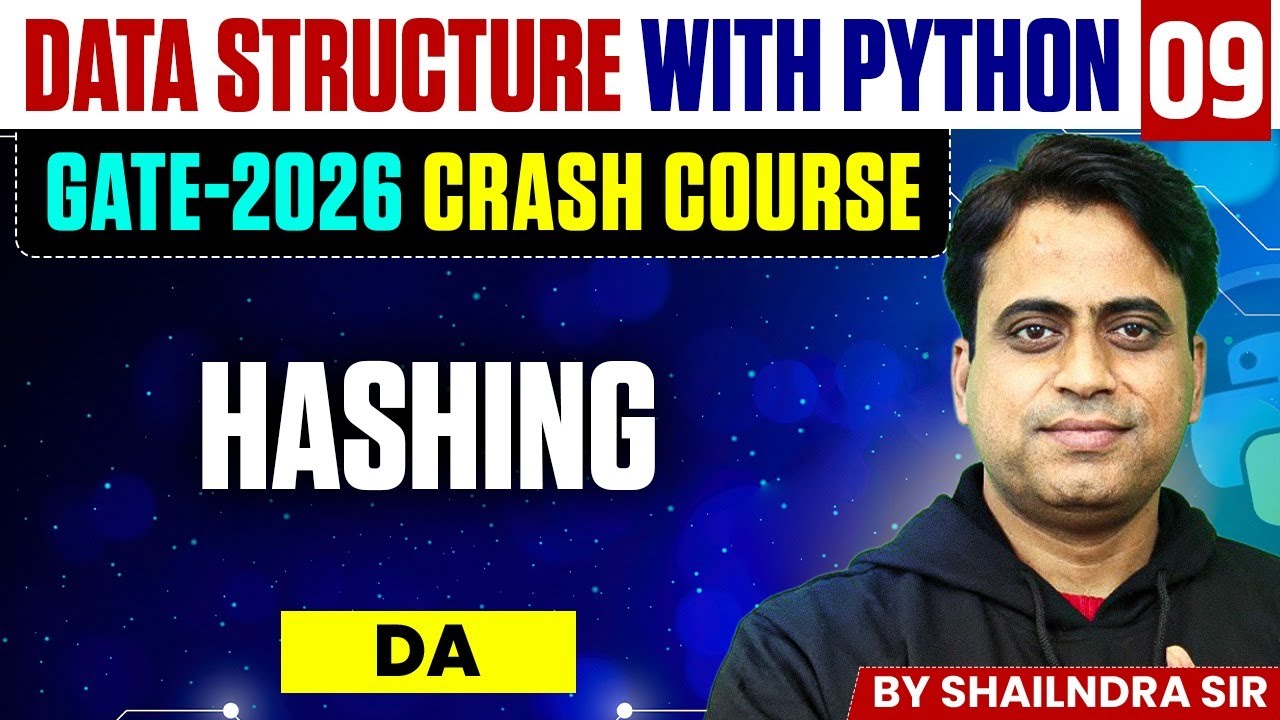 Data Structure with Python 09 | Hashing | DA | GATE Crash Course - YouTube