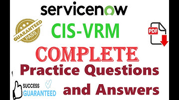 Complete Questions of ServiceNow (CIS-VRM) : ServiceNow Vendor Risk Management