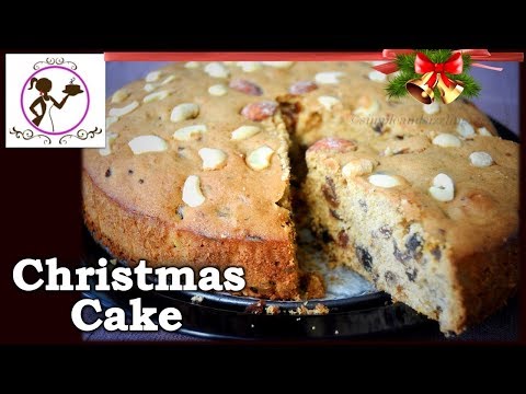 traditional-christmas-fruit-cake-recipe-|-how-to-make-a-rich-fruit-and-nut---plum-cake