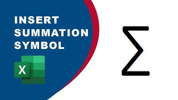 How to insert  summation symbol ∑ in Excel