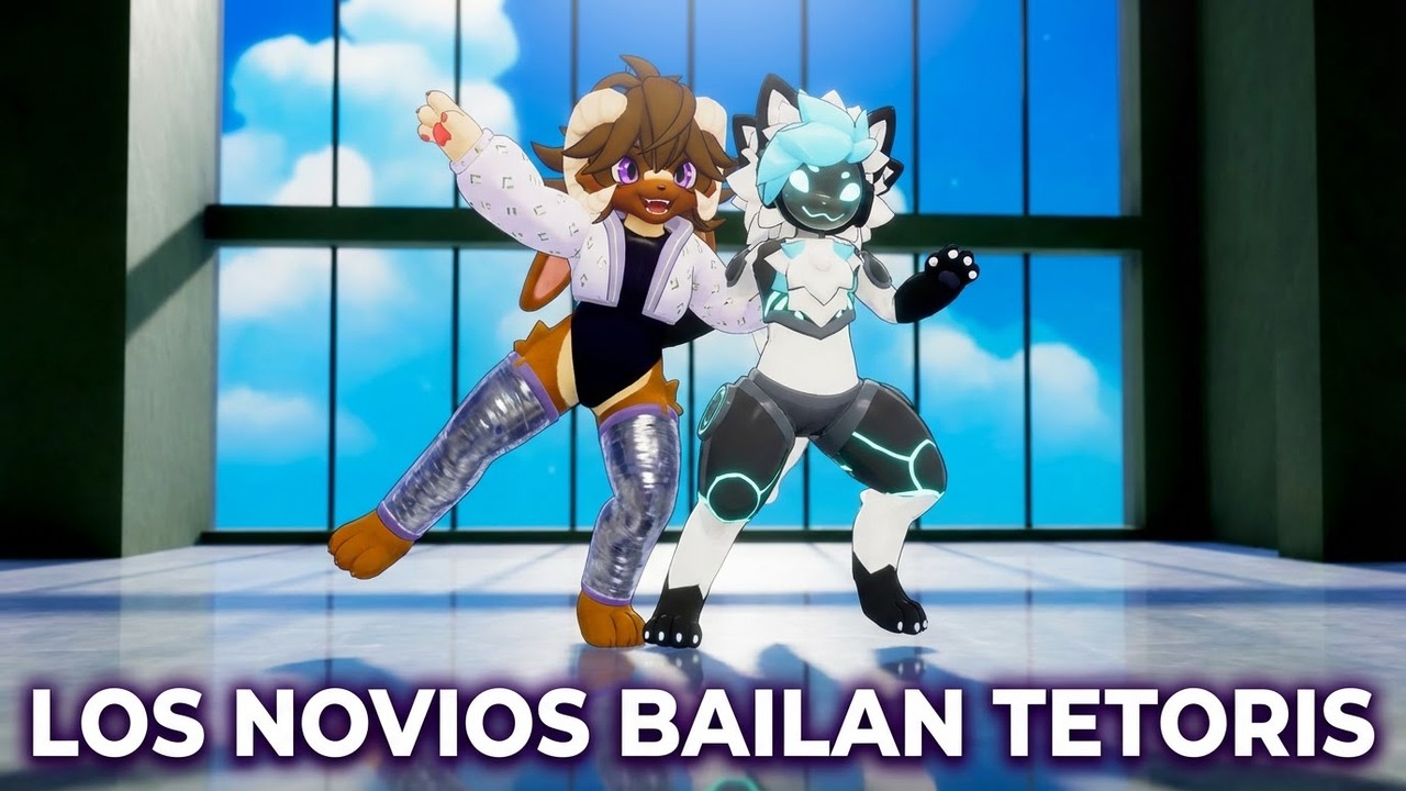 Cabrita y Su Novio Protogen Baila TETORIS (MMD FURRY VRCHAT)
