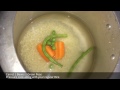 A quick recipe for 6 9 months old baby Carrot Beans Green Peas Rice