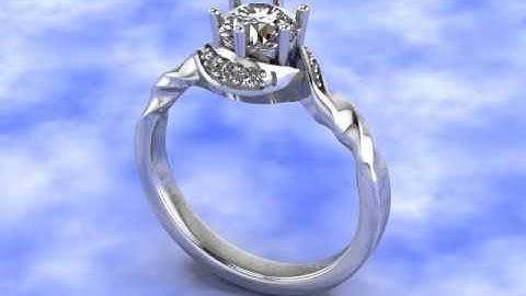 Rendered Animation Engagement Ring Video