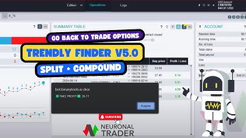 🤖 NEW BOT: TRENDLY FINDER!!! INCLUDES GO BACK TO TRADE OPTIONS || DERIV BOT -BINARYTOOLS