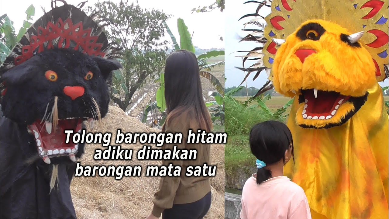 Barongan Hitam jenggot gamuk barongan mata satu lari