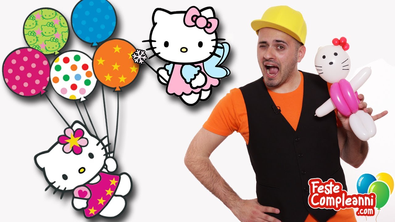 Hello Kitty Balloon - Palloncino Hello Kitty- Tutorial 89 - Feste