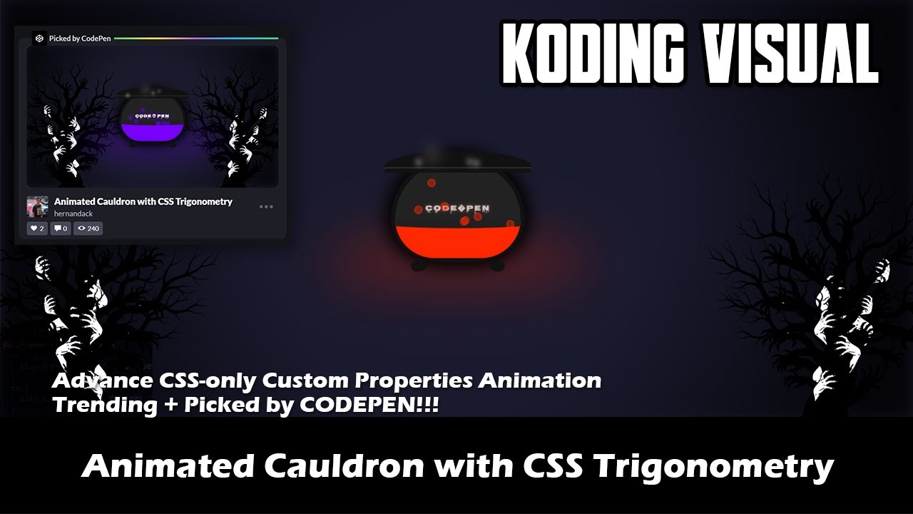 Animated Cauldron with CSS Trigonometri (Advance CSS) - YouTube
