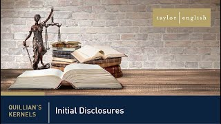 Litigation Fundamentals | Initial Disclosures